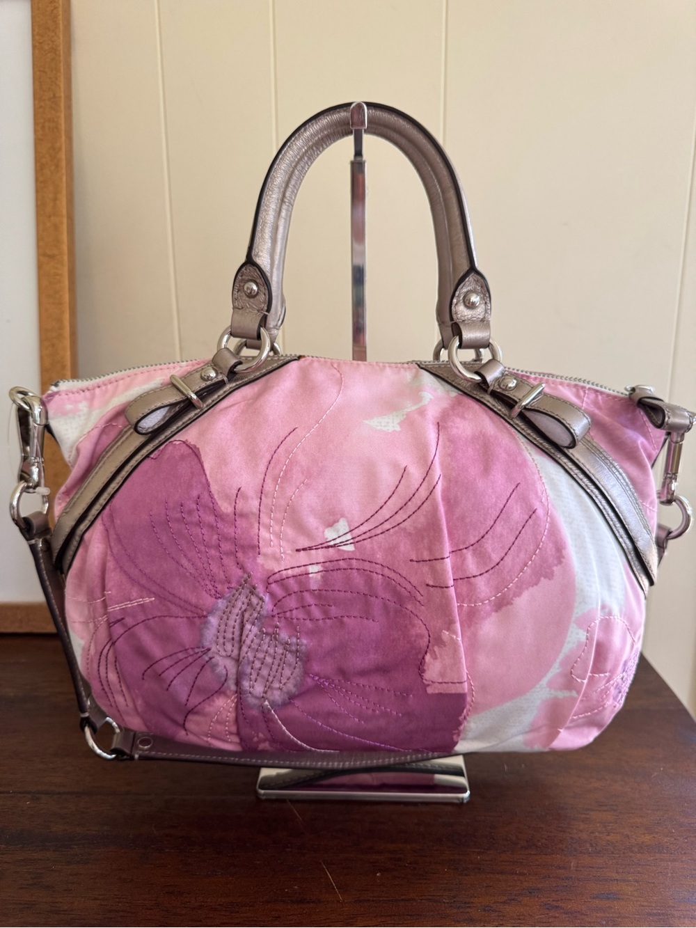 Coach Y2K Madison Watercolor Floral Sophia Satchel Bag 17002 Pink - RARE - NWT - Picture 6 of 16